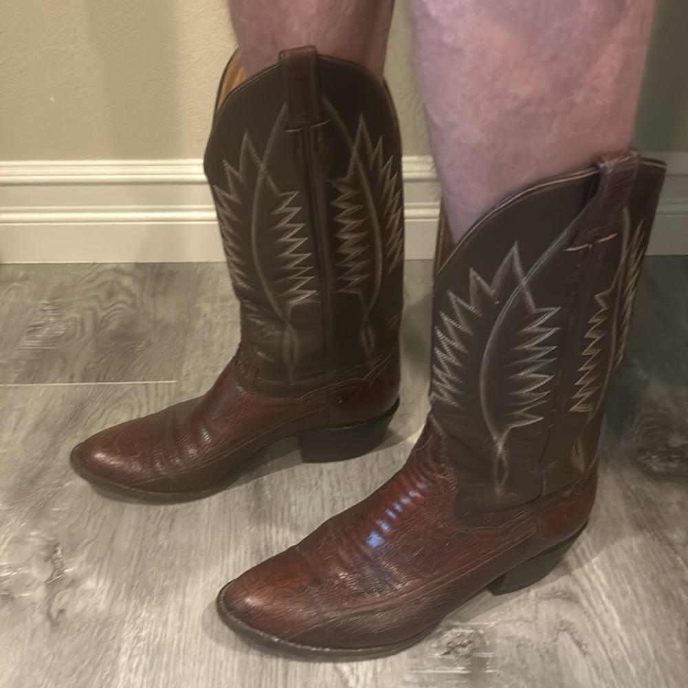 VINTAGE PANHANDLE SLIM GENUINE LEATHER MEN’S BOOTS